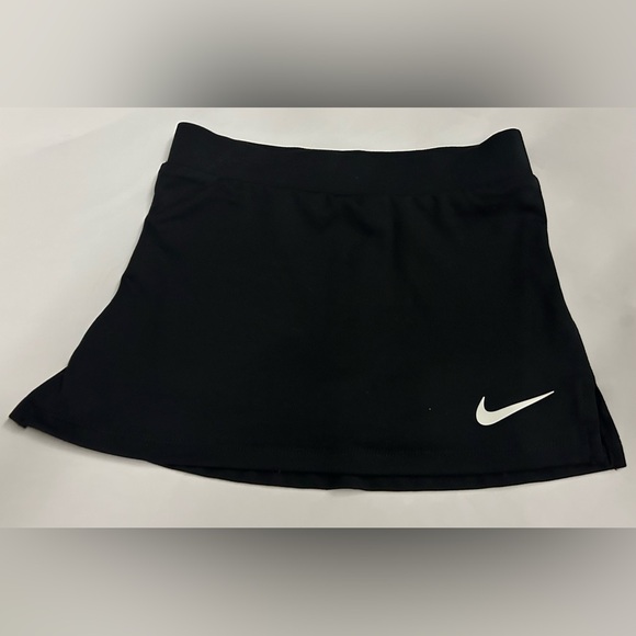 New Nike Skirt Skort Black with White Swoosh DRI-FIT size 24M - Picture 1 of 13